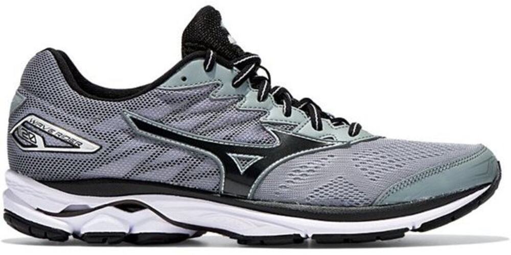 Mizuno Wave Rider 20 Running Shoes Athletic Lace Up Low Top Gray Black 8